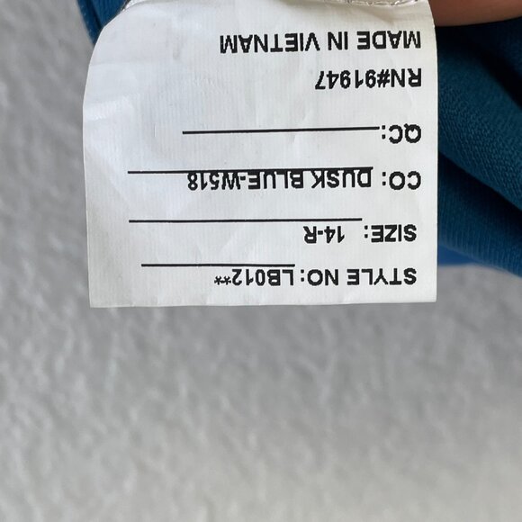 NEW $187 Lovely Womens 14 Square Neck Chiffon Maxi Dress Dusk Blue Gown - Picture 10 of 11